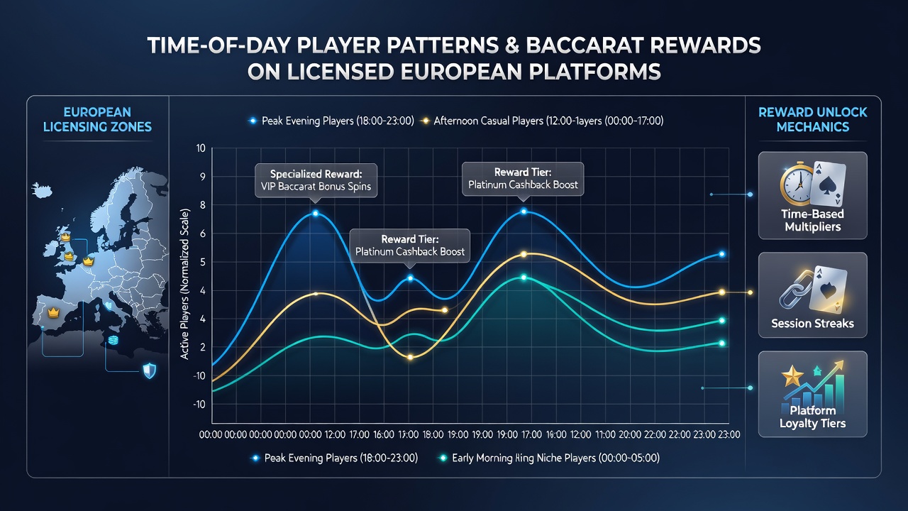 Baccarat-Tische mit Fokus auf zeitliche Spielmuster und Belohnungen