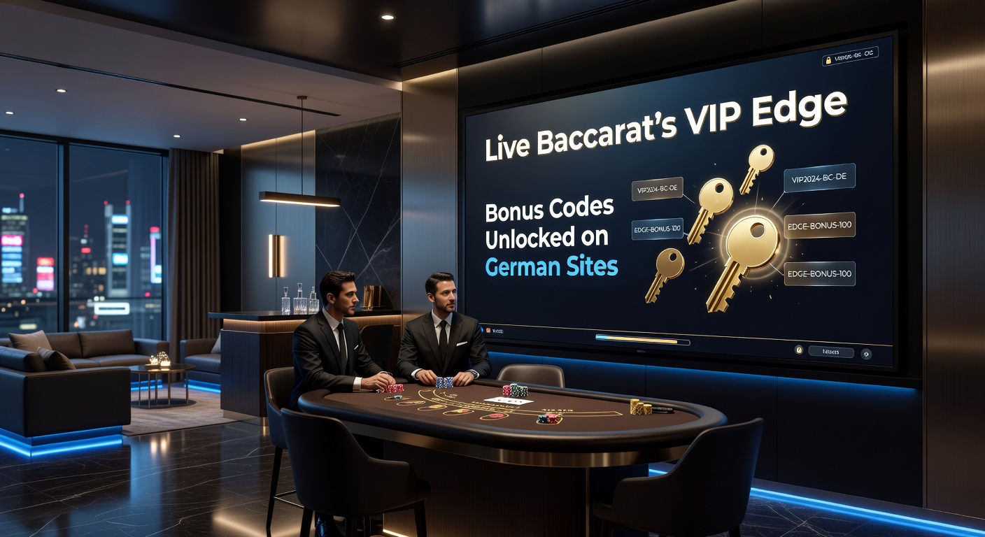 VIP-Spieler am Live-Baccarat-Tisch mit aktiviertem Bonus-Code auf einem deutschen Casino-Portal, inklusive Chat-Funktion und Limits