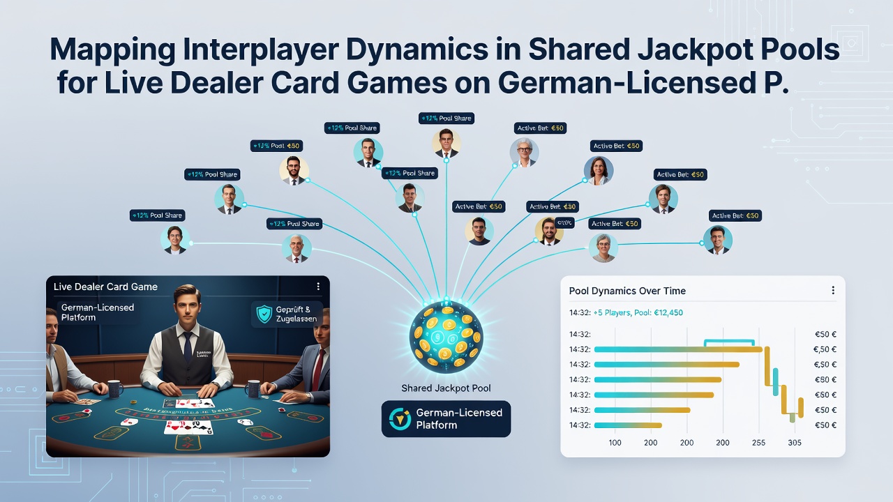 Diagramm der Interplayer-Dynamiken und Pool-Verteilungen in Live-Kartenspielen