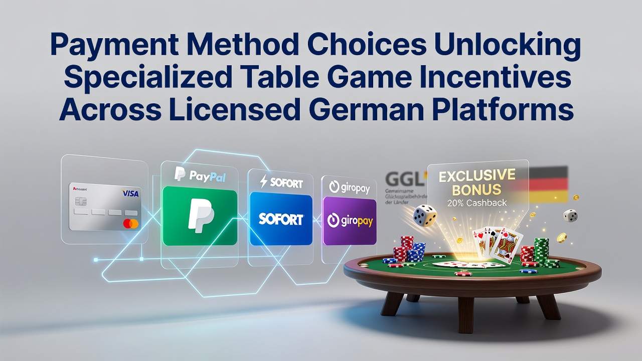 Übersicht über Zahlungsmethoden und Tischspiel-Anreize auf deutschen Plattformen